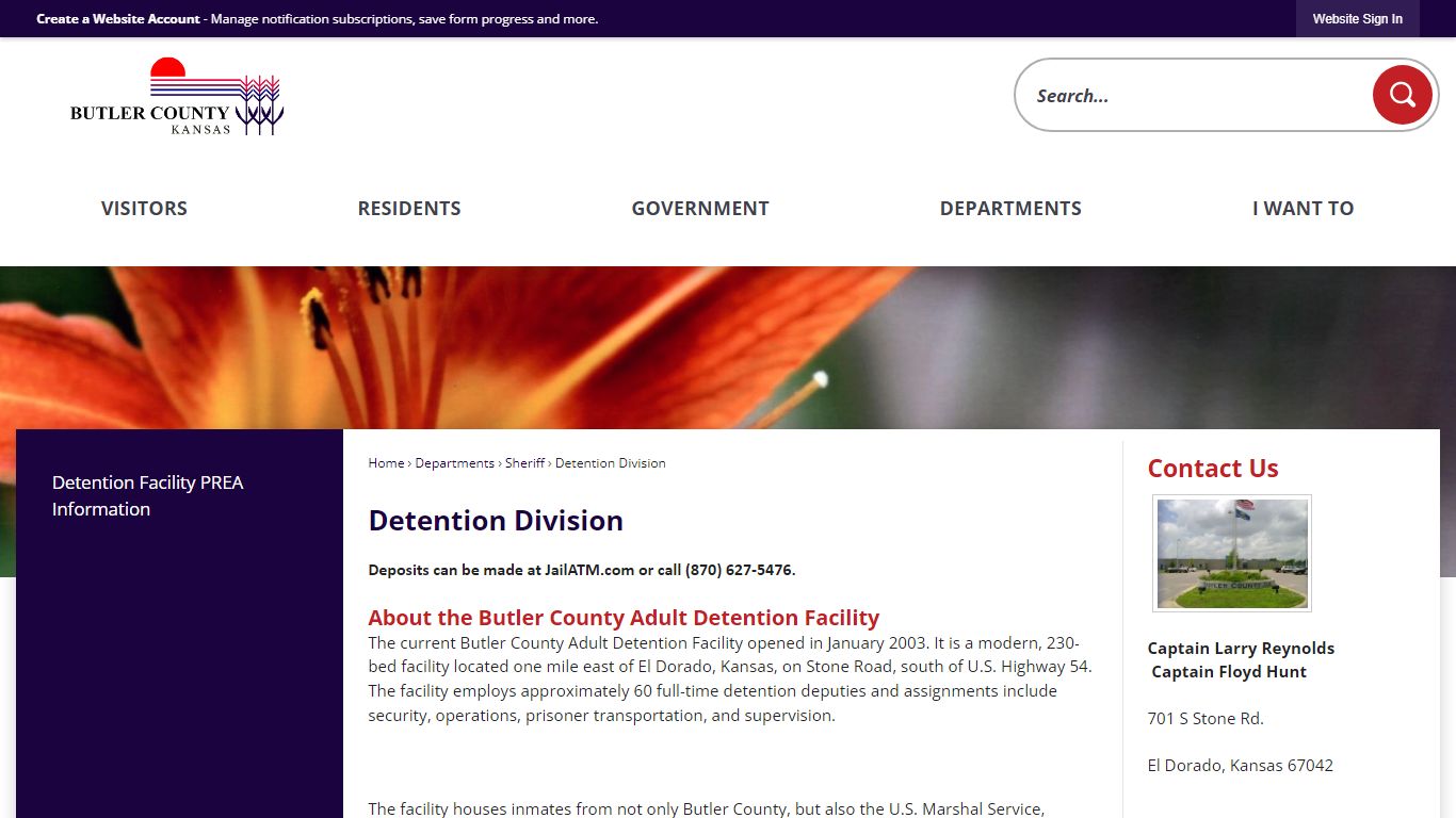 Detention Division | Butler County, KS - Official Website