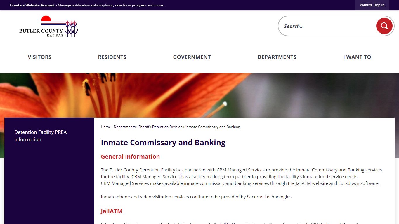 Inmate Commissary and Banking | Butler County, KS - Official Website